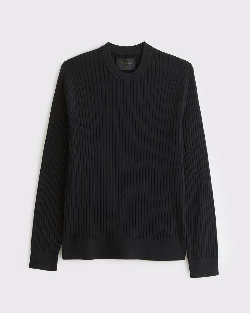 Pima Cotton Rib Stitch Crew Sweater – BARE ORIGINALS