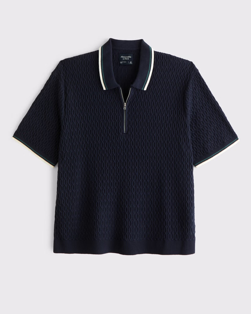 Tipped Zip Sweater Polo
