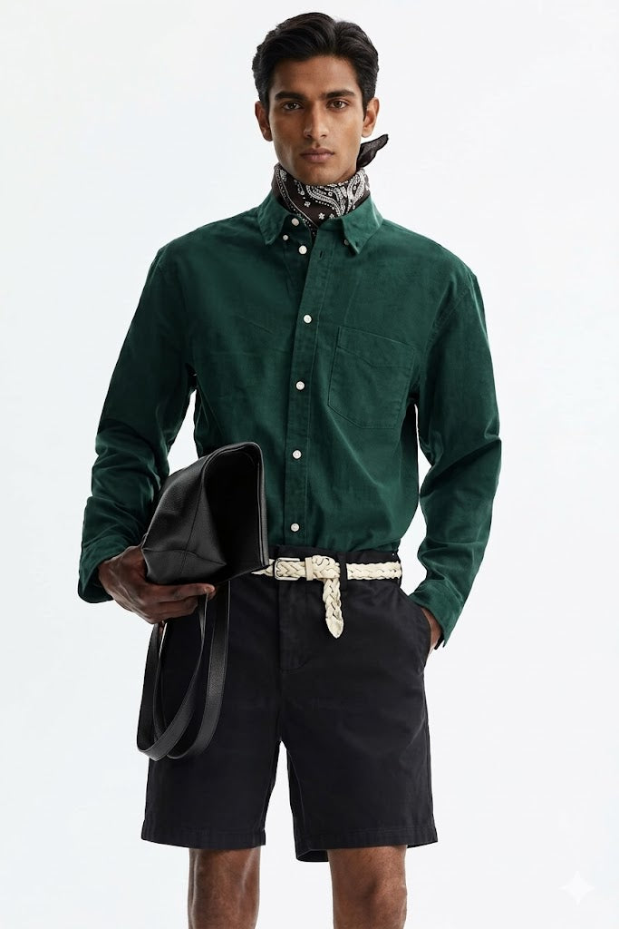Regular Fit Oxford shirt Dark green