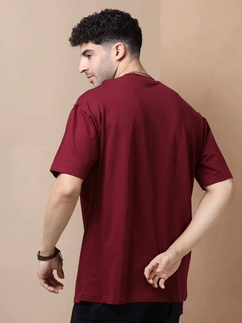 240 GSM OVERSIZE T SHIRT C-5 - MEROON