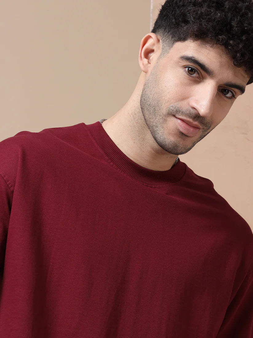 240 GSM OVERSIZE T SHIRT C-5 - MEROON