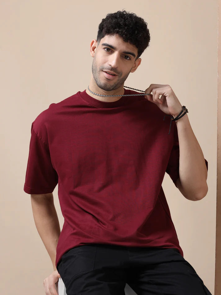 240 GSM OVERSIZE T SHIRT C-5 - MEROON
