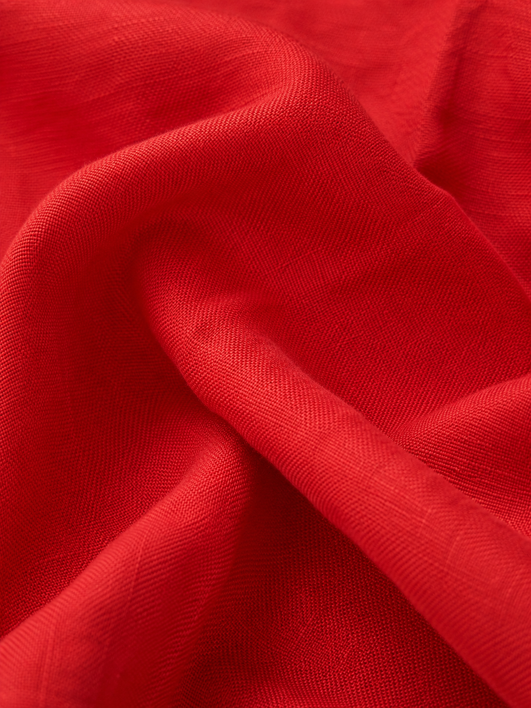 Regular fit red Linen shirt