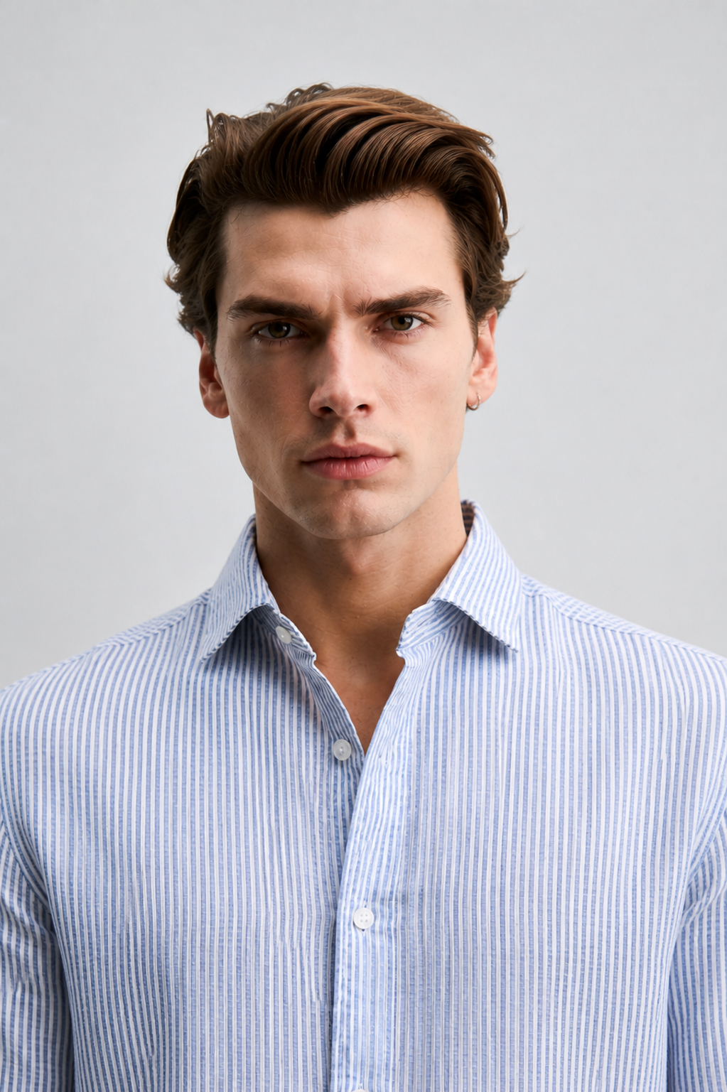 Regular fit pink Linen shirt