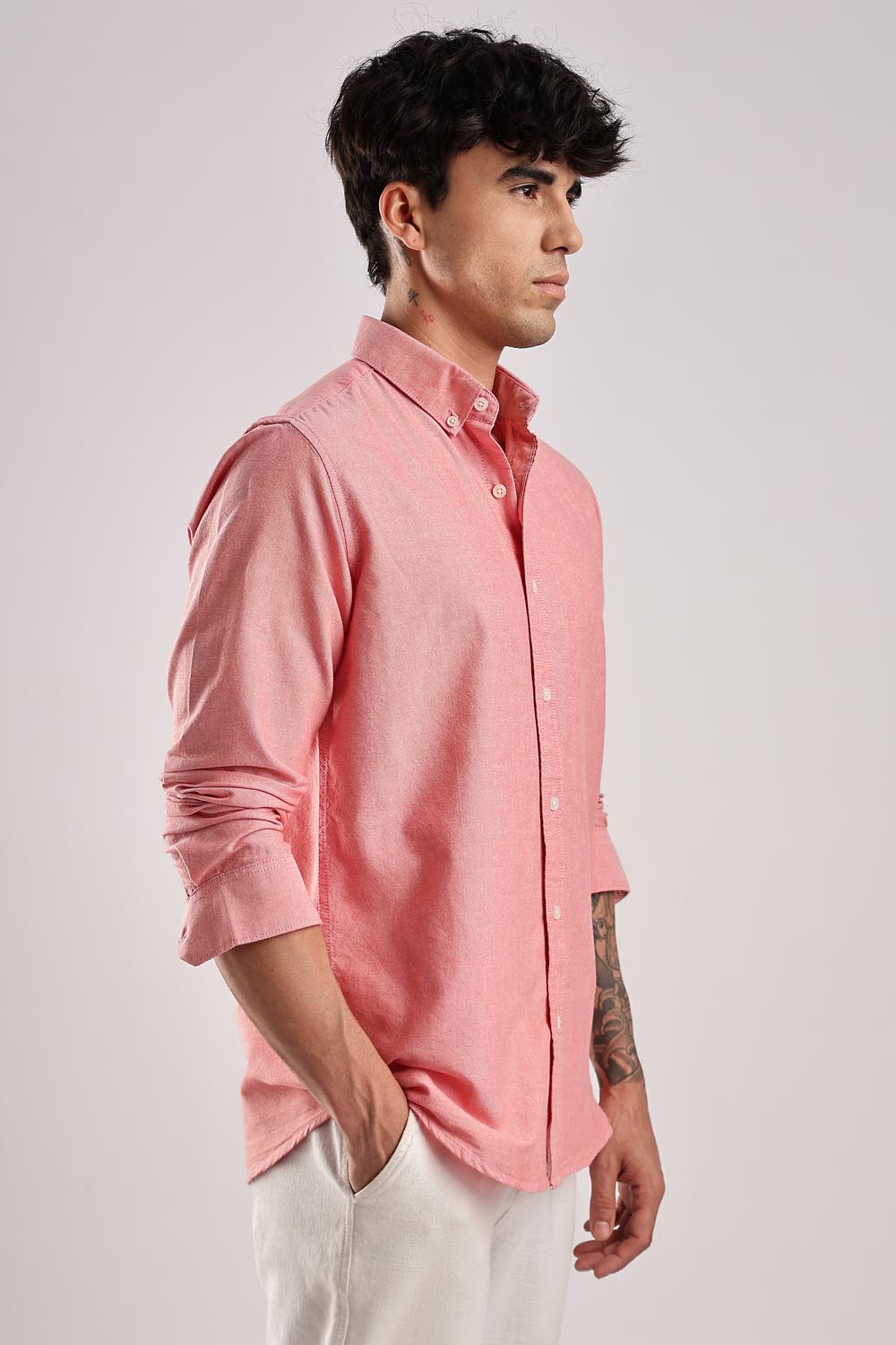 Regular fit Hazel Pink Linen shirt