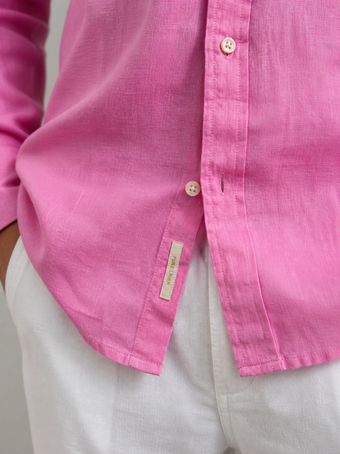 Regular fit Royale Pink Linen shirt