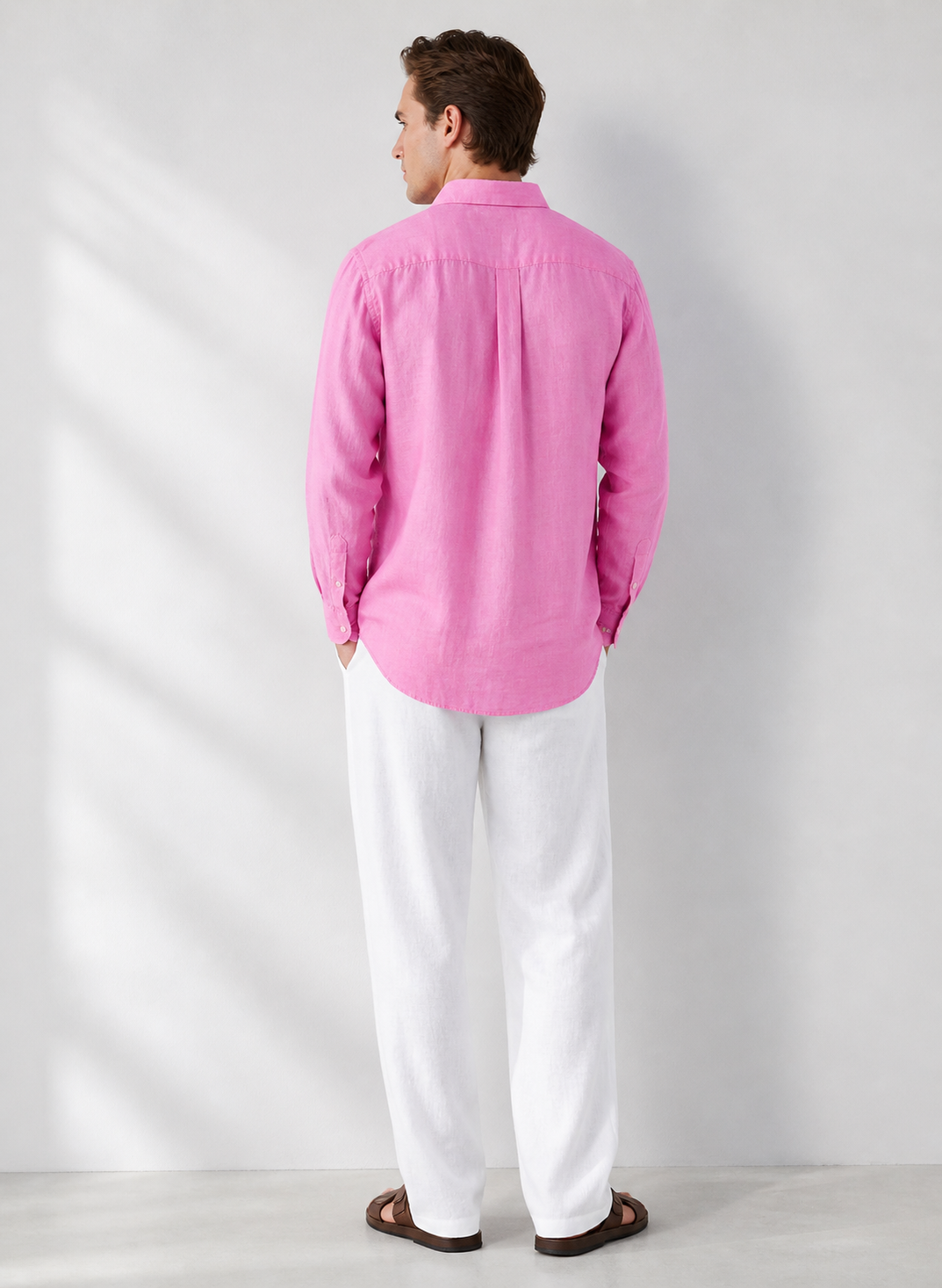 Regular fit Royale Pink Linen shirt