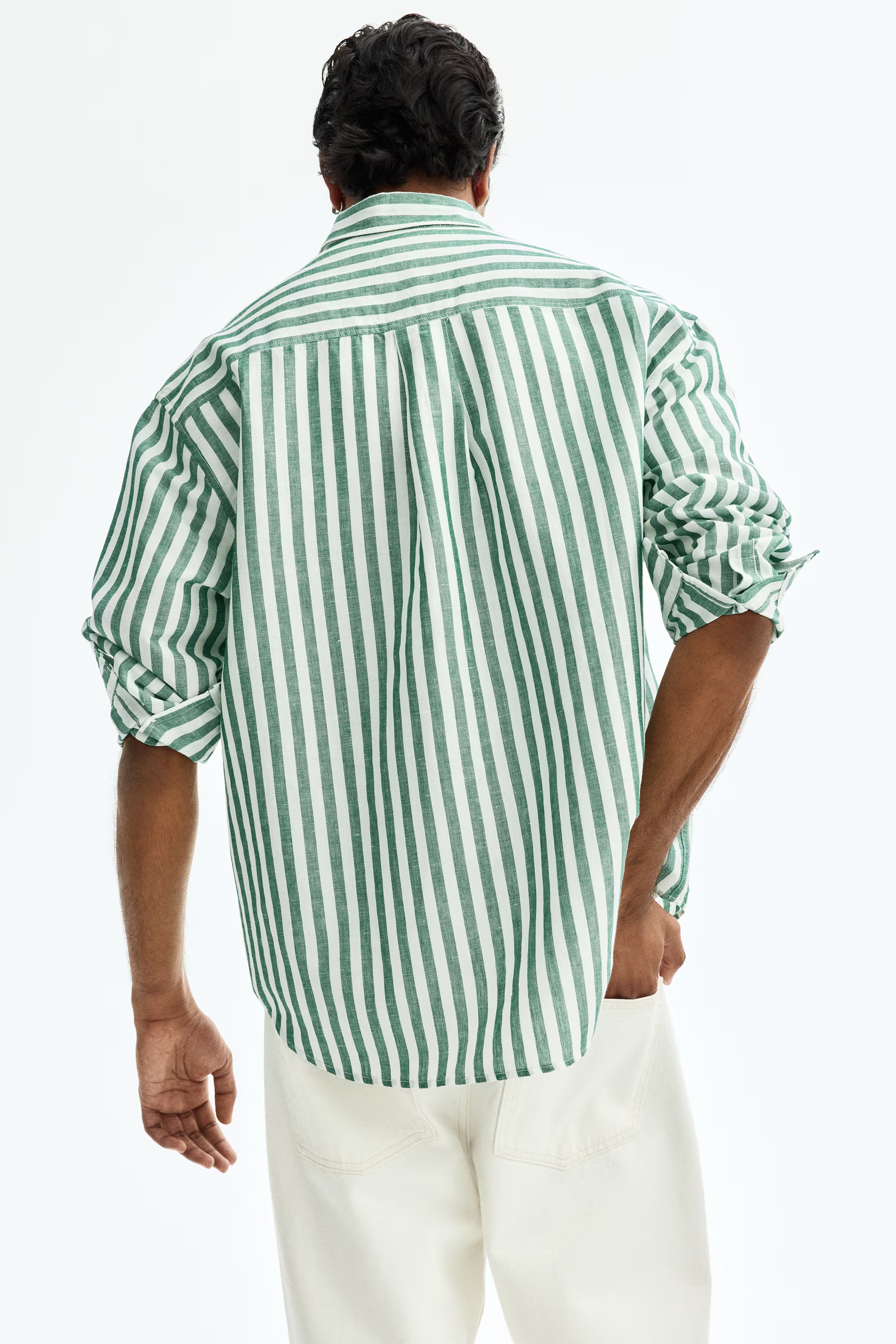 Regular Fit Oxford shirt Rust Green/Striped