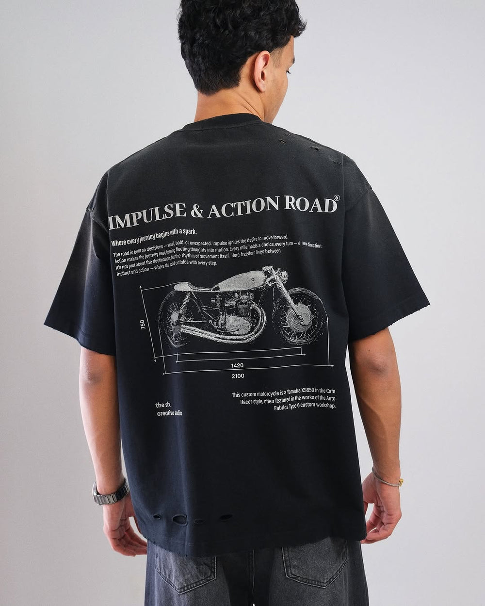 T-shirt Impulse & Action Road Black