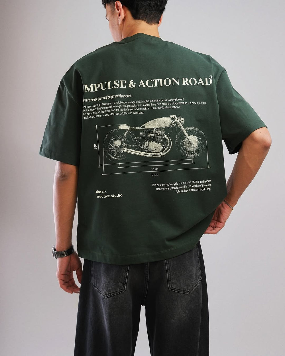 T-shirt Impulse & Action Road Green