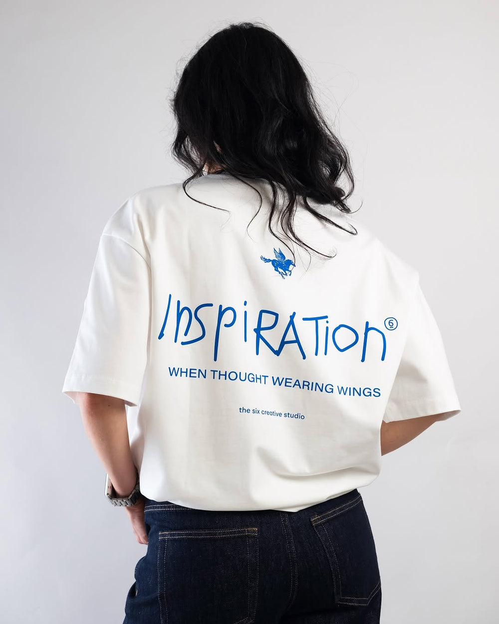 T-shirt INSPIRATION White Blue