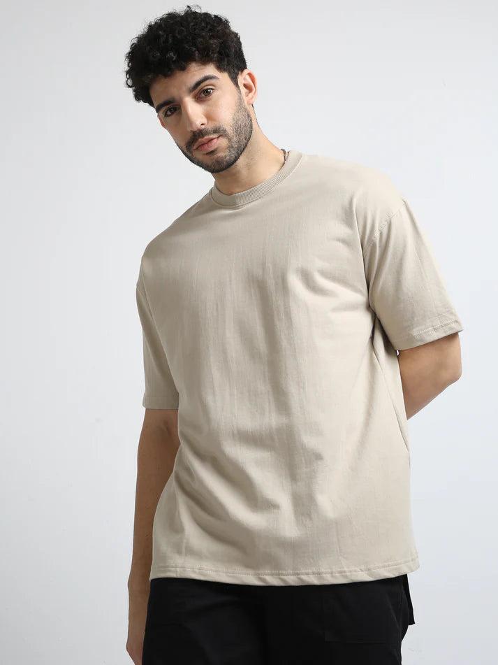 240 GSM OVERSIZE T SHIRT C-6 - BEIGE
