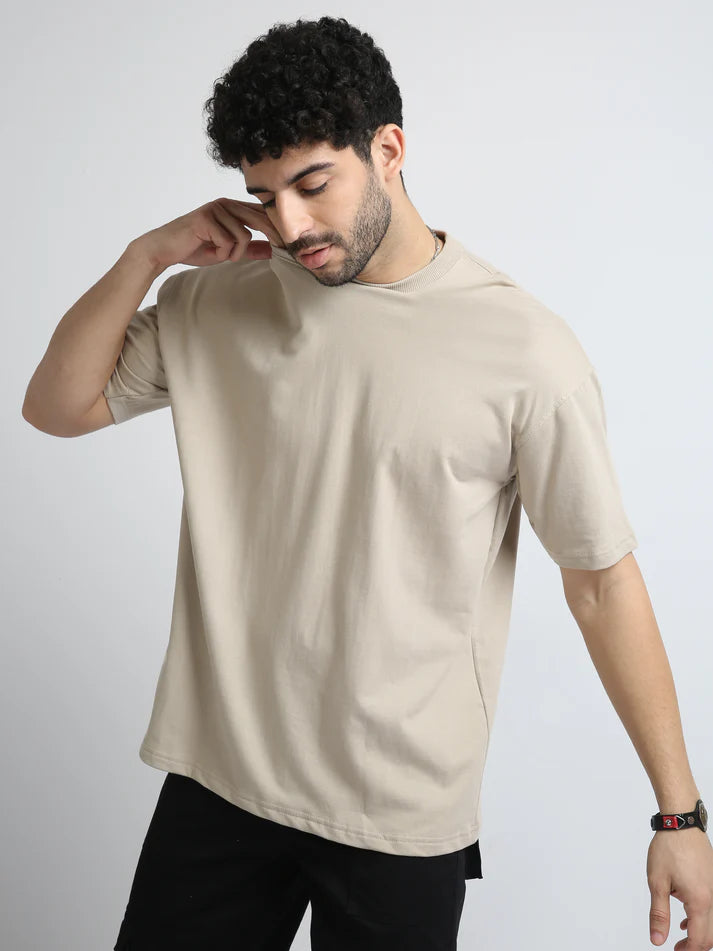 240 GSM OVERSIZE T SHIRT C-6 - BEIGE