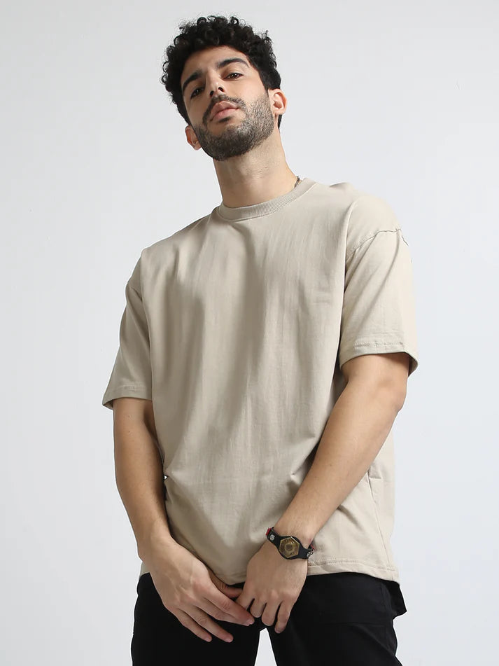 240 GSM OVERSIZE T SHIRT C-6 - BEIGE