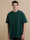 240 GSM OVERSIZE T SHIRT C-21 - BOTTLE GREEN