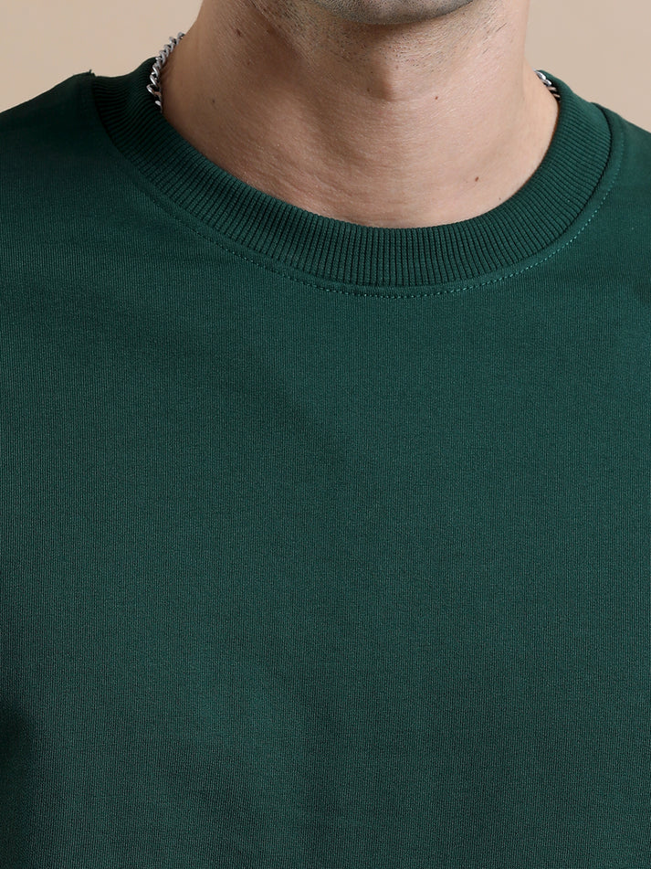 240 GSM OVERSIZE T SHIRT C-21 - BOTTLE GREEN