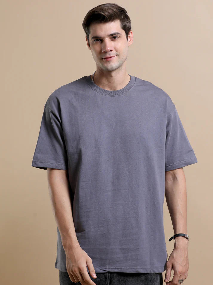 240 GSM OVERSIZE T SHIRT C-28 - STEEL GREY