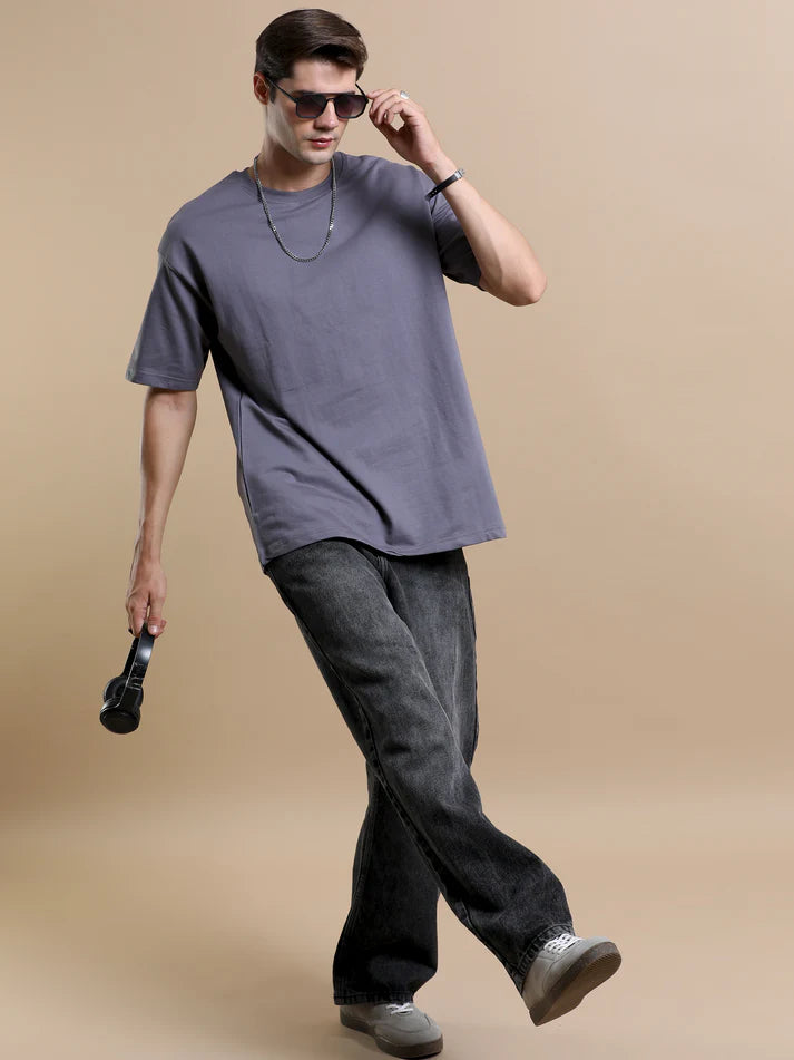 240 GSM OVERSIZE T SHIRT C-28 - STEEL GREY