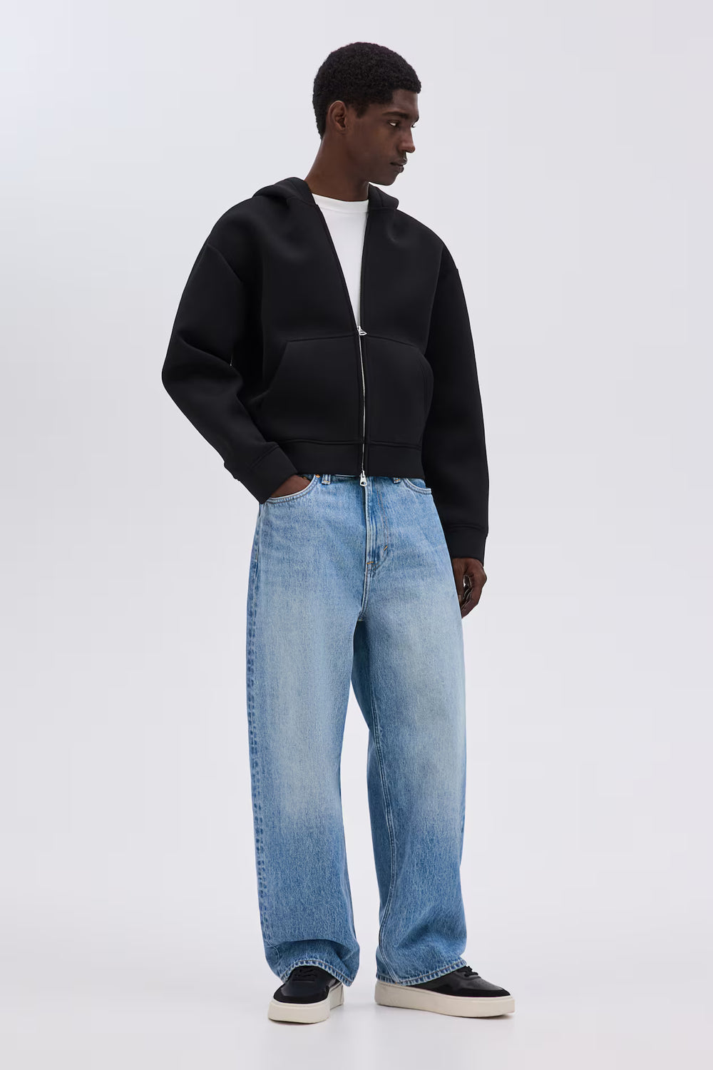 Relaxed Baggy Fit Jeans · Denim Blue · Waist 30–38 in