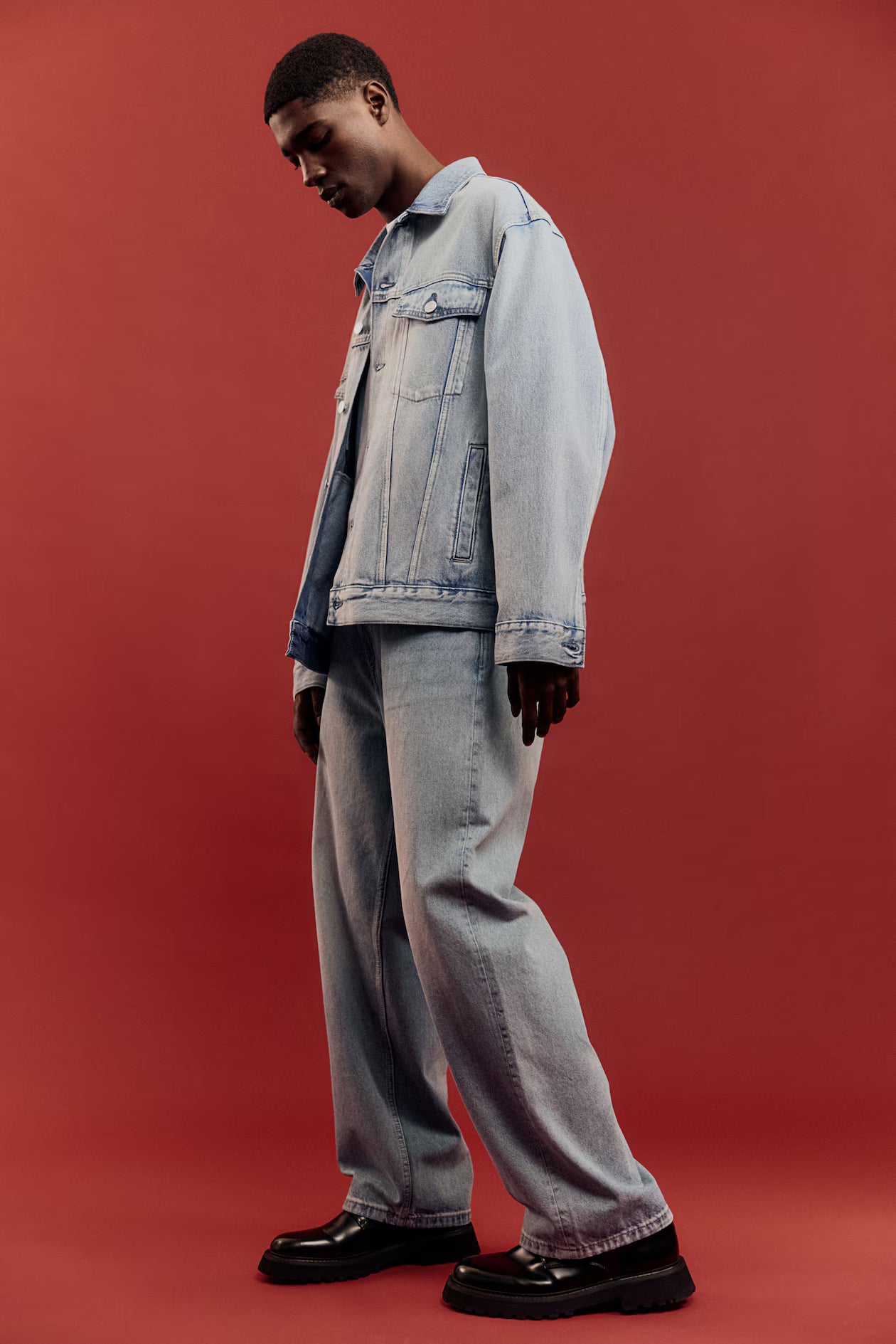 Pale denim blue