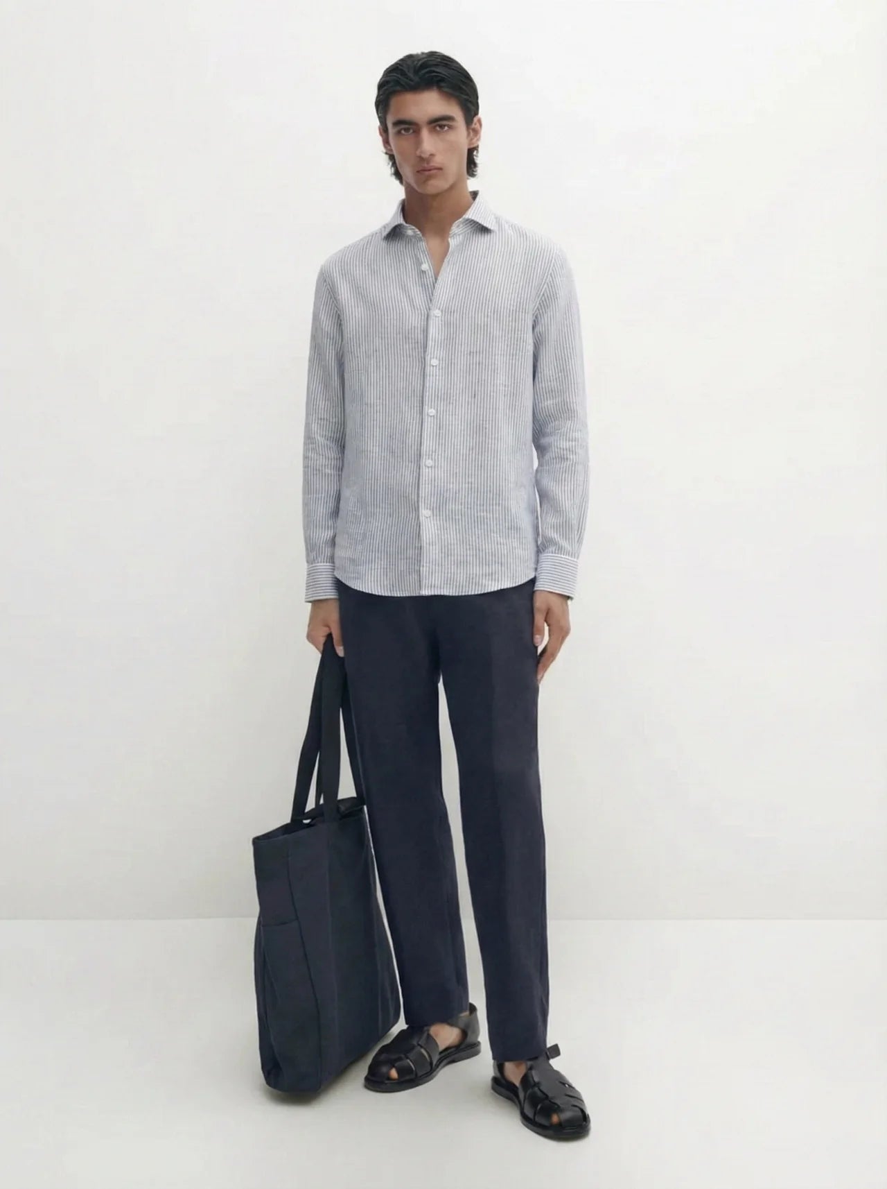 Relaxed fit Linen stripped shirt