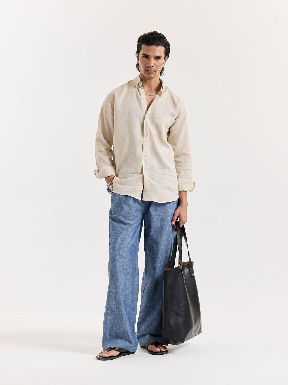 Beige Irish Linen Shirt