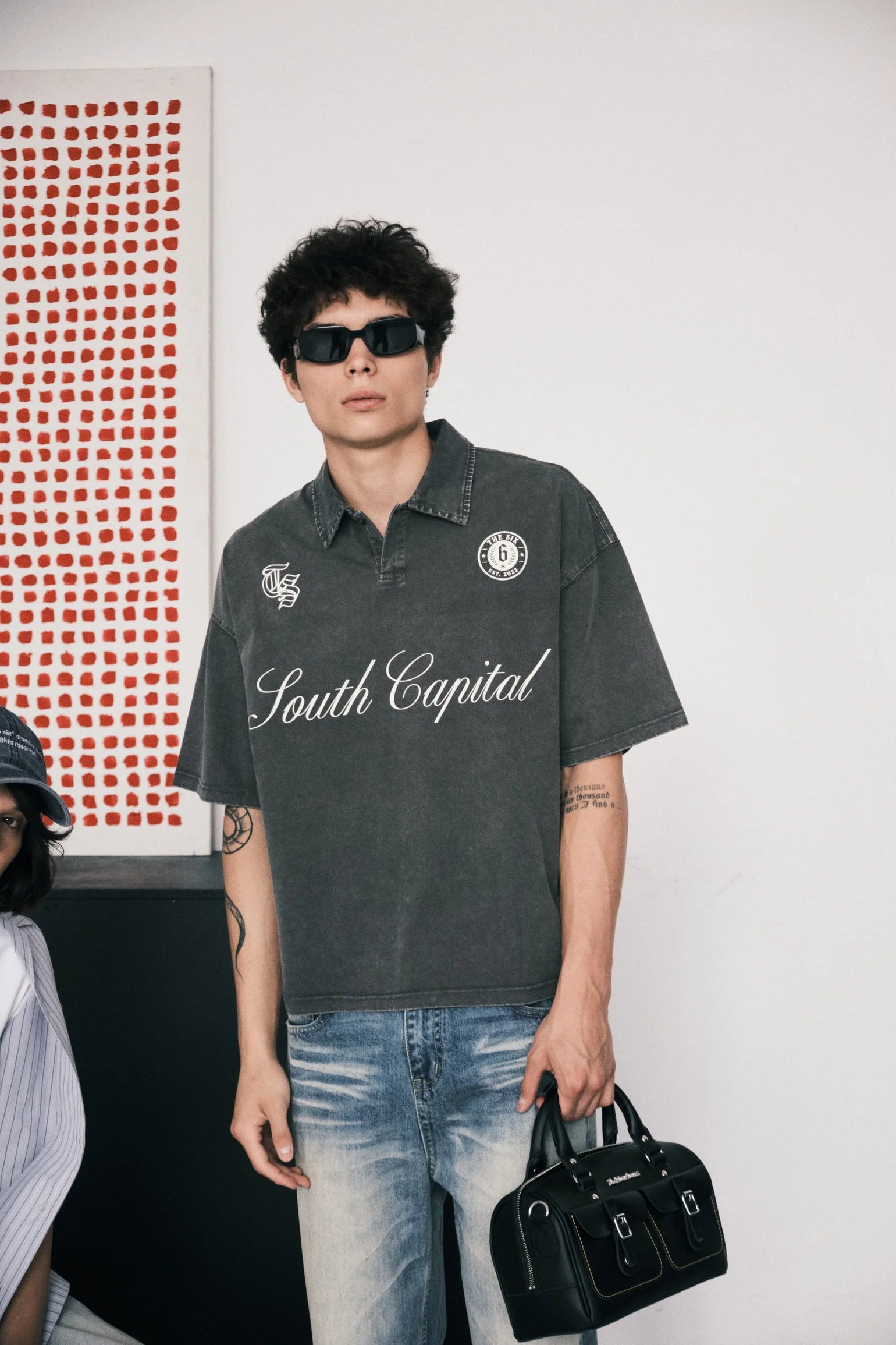 south capital* khaki polo
