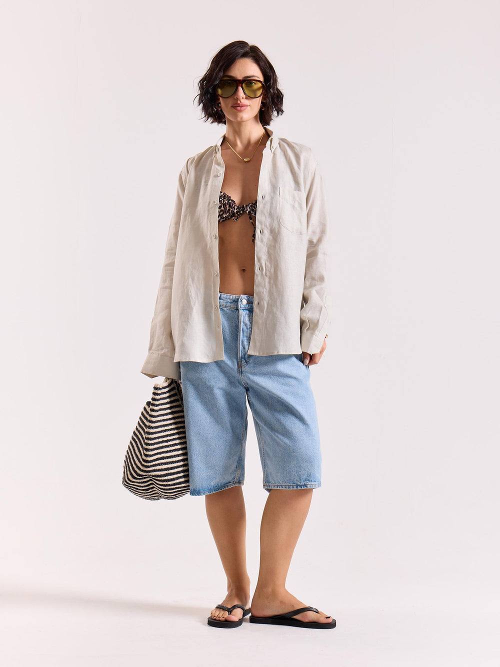 Light Beige Irish Linen Shirt