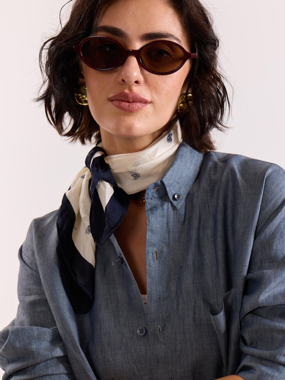 Denim Blue Chambray Irish Linen Shirt