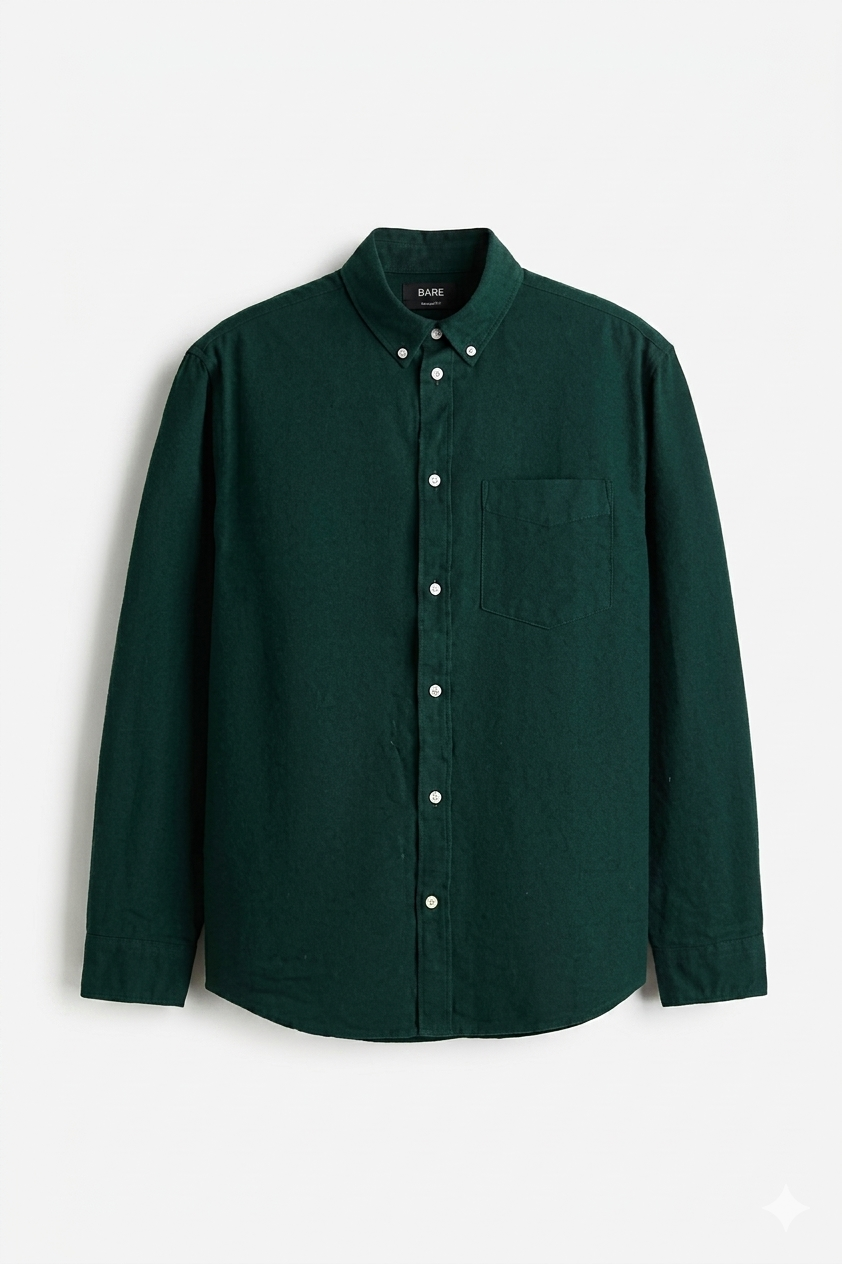 Regular Fit Oxford shirt Dark green