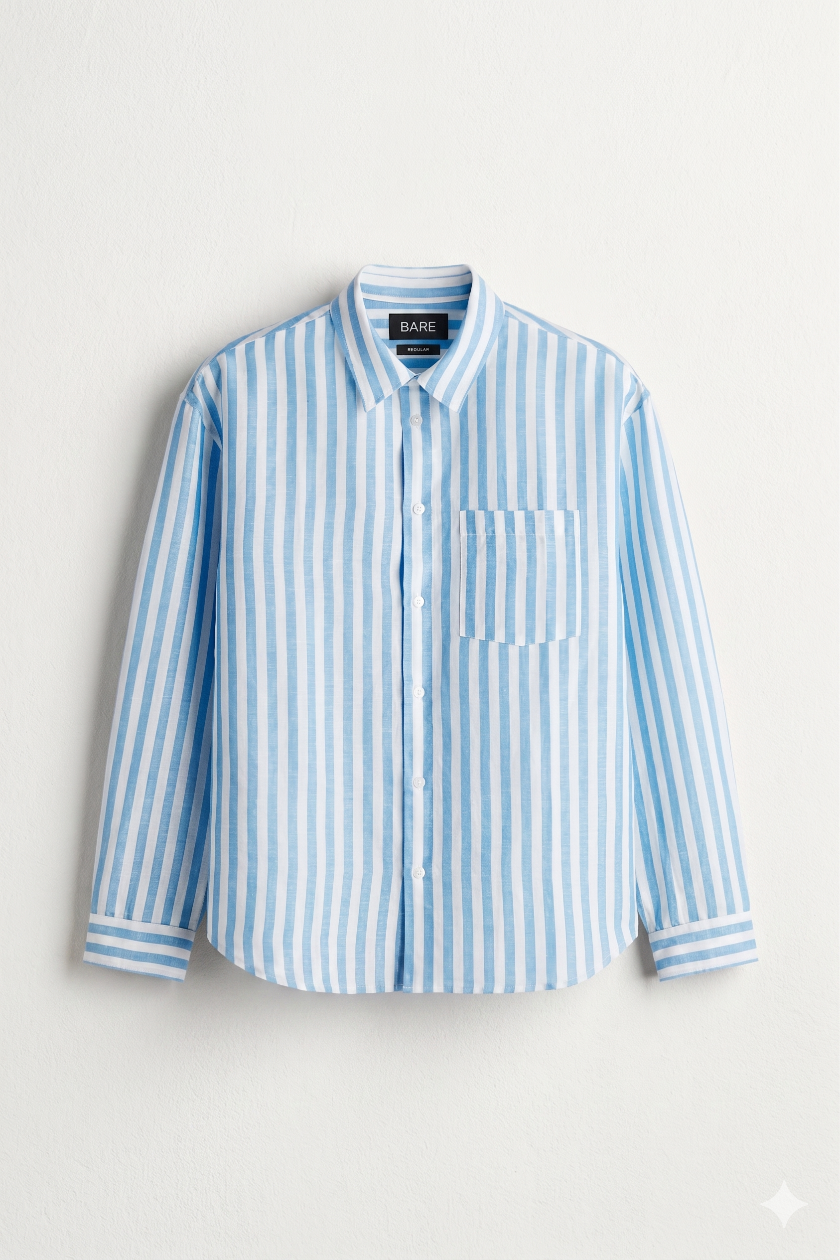 Regular Fit Oxford shirt Light blue/Striped