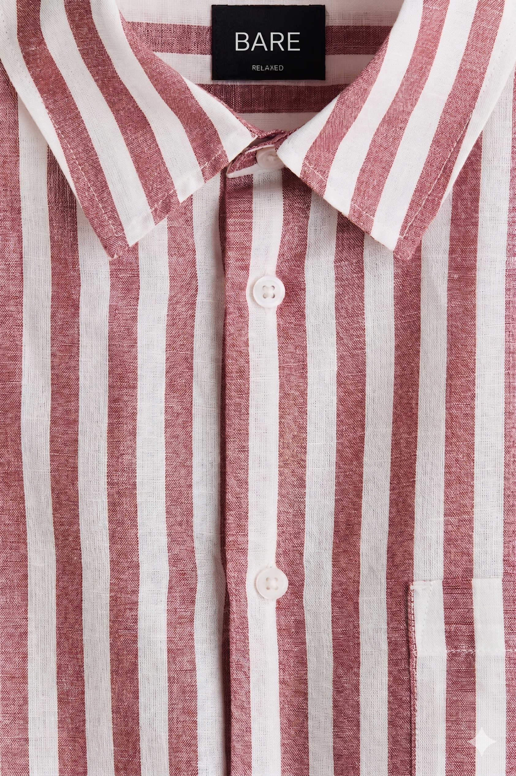 Regular Fit Oxford shirt Rust red/Striped