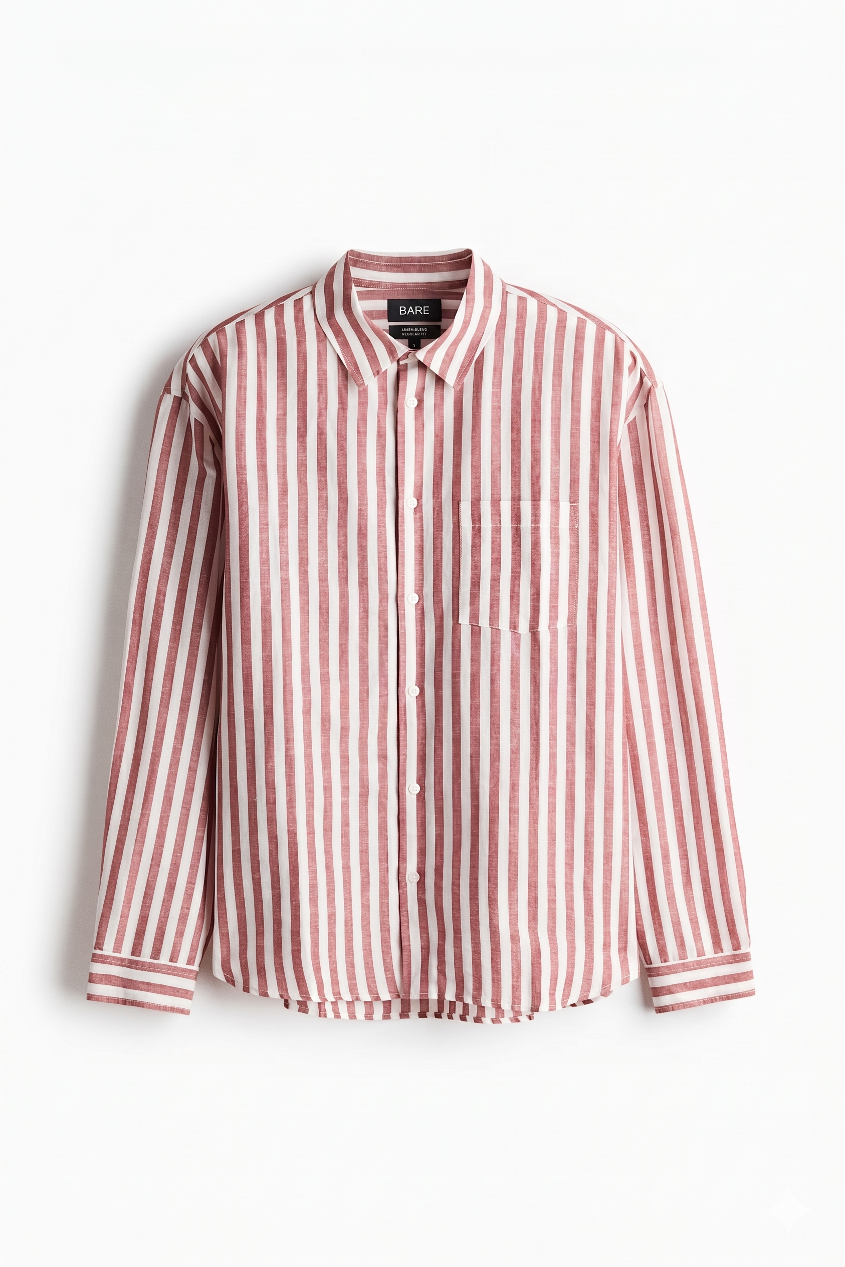 Regular Fit Oxford shirt Rust red/Striped