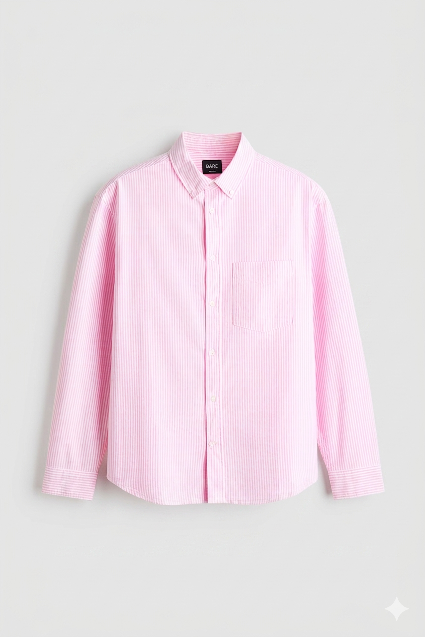 Regular Fit Oxford shirt Pink/Striped