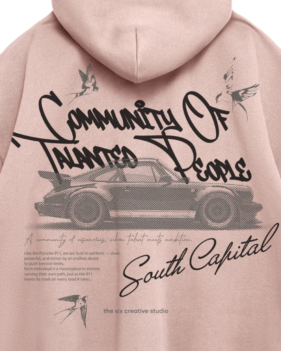 Hoodie COTP PRSCH dusty pink