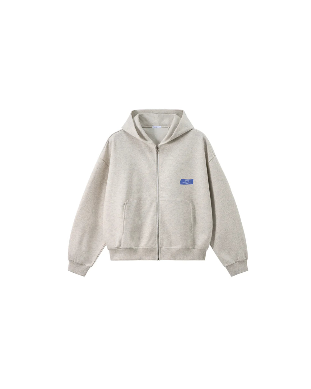 Oversized Zip Hoodie TSCS Light Grey · 400 GSM