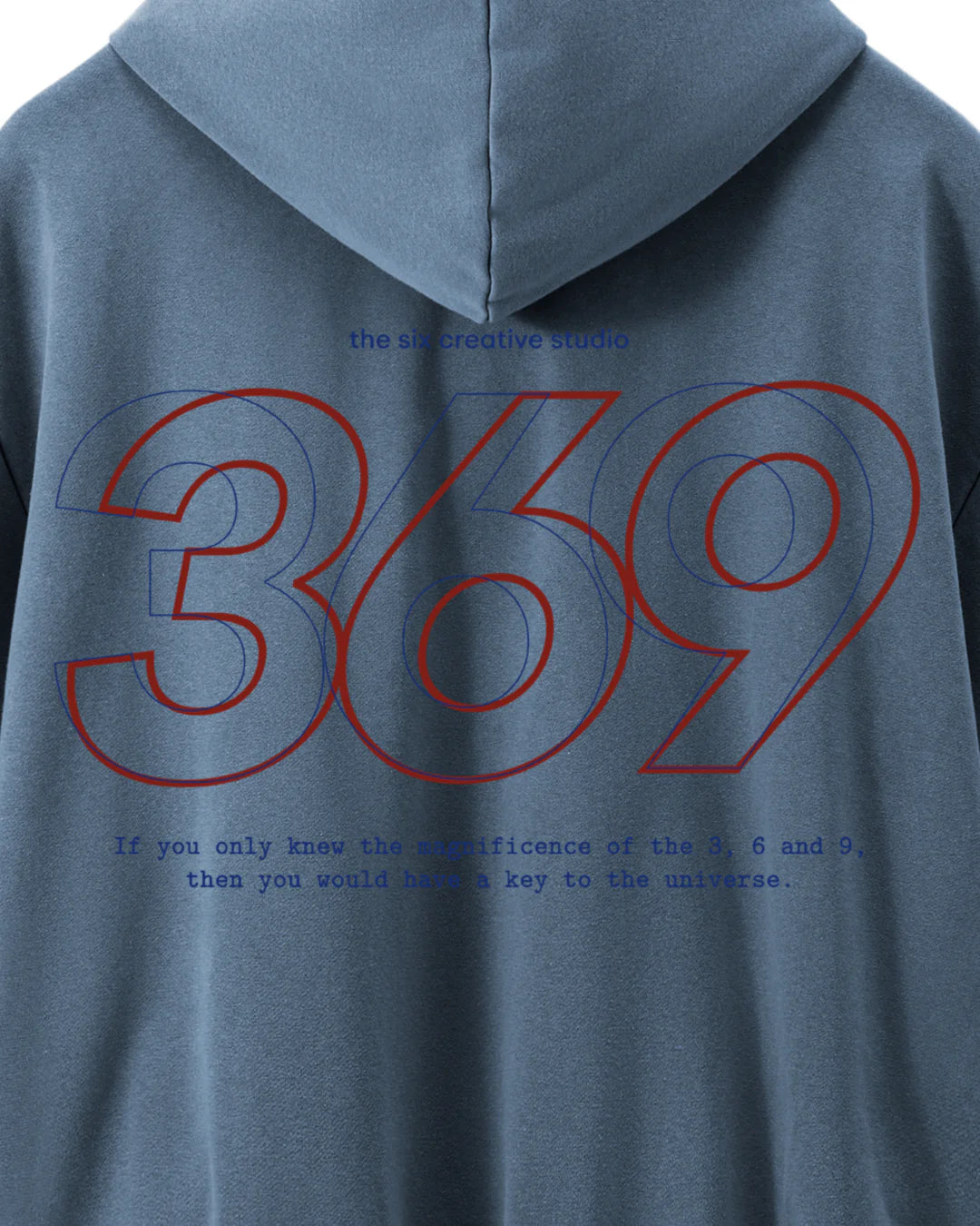 Hoodie 369 grey/blue