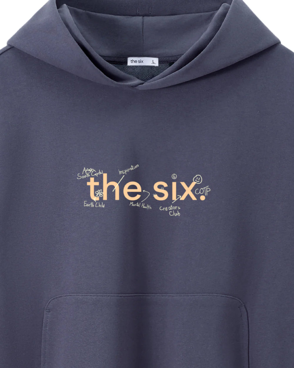 Oversized Hoodie THE SIX Dark Purple · 400 GSM