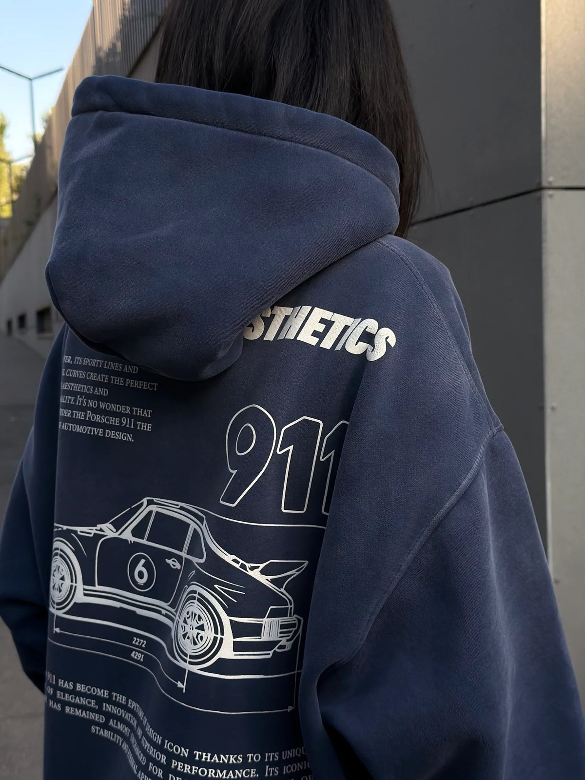hoodie Prsch 911 dark blue
