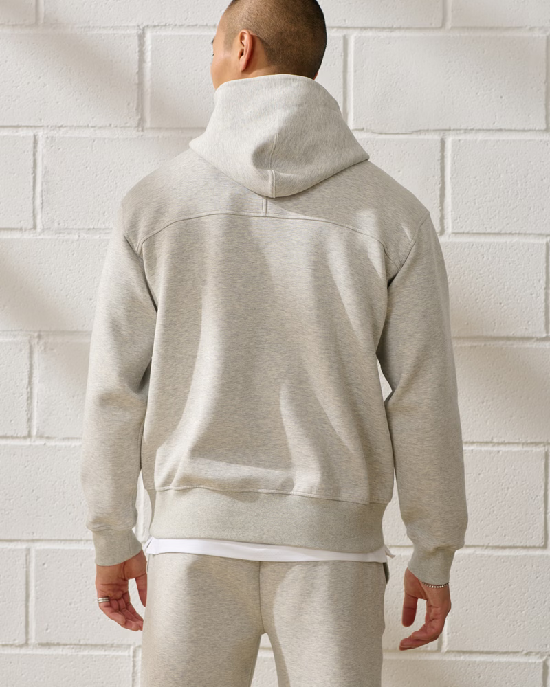 HEATER GREY SHERPA HOODIE