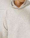 HEATER GREY SHERPA HOODIE