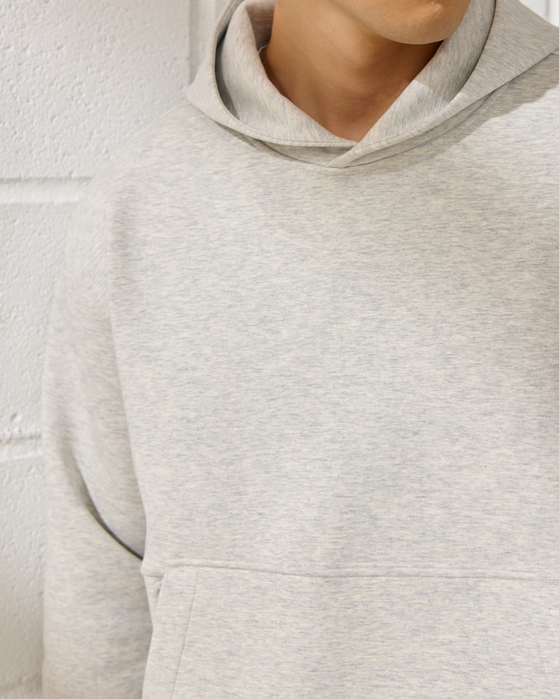 HEATER GREY SHERPA HOODIE