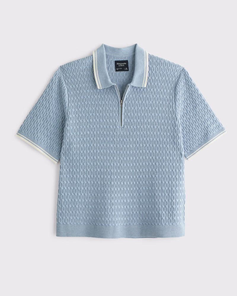 Tipped Zip Sweater Polo