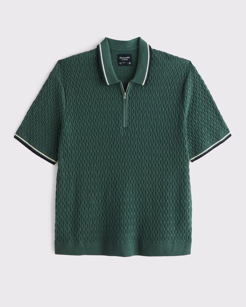 Tipped Zip Sweater Polo