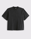 Premium Heavyweight Cropped Tee black wash