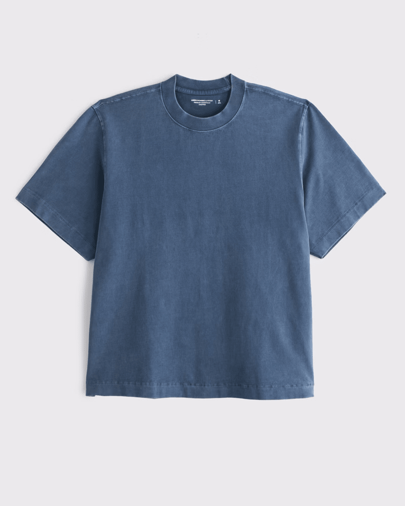 Plain blue washed
