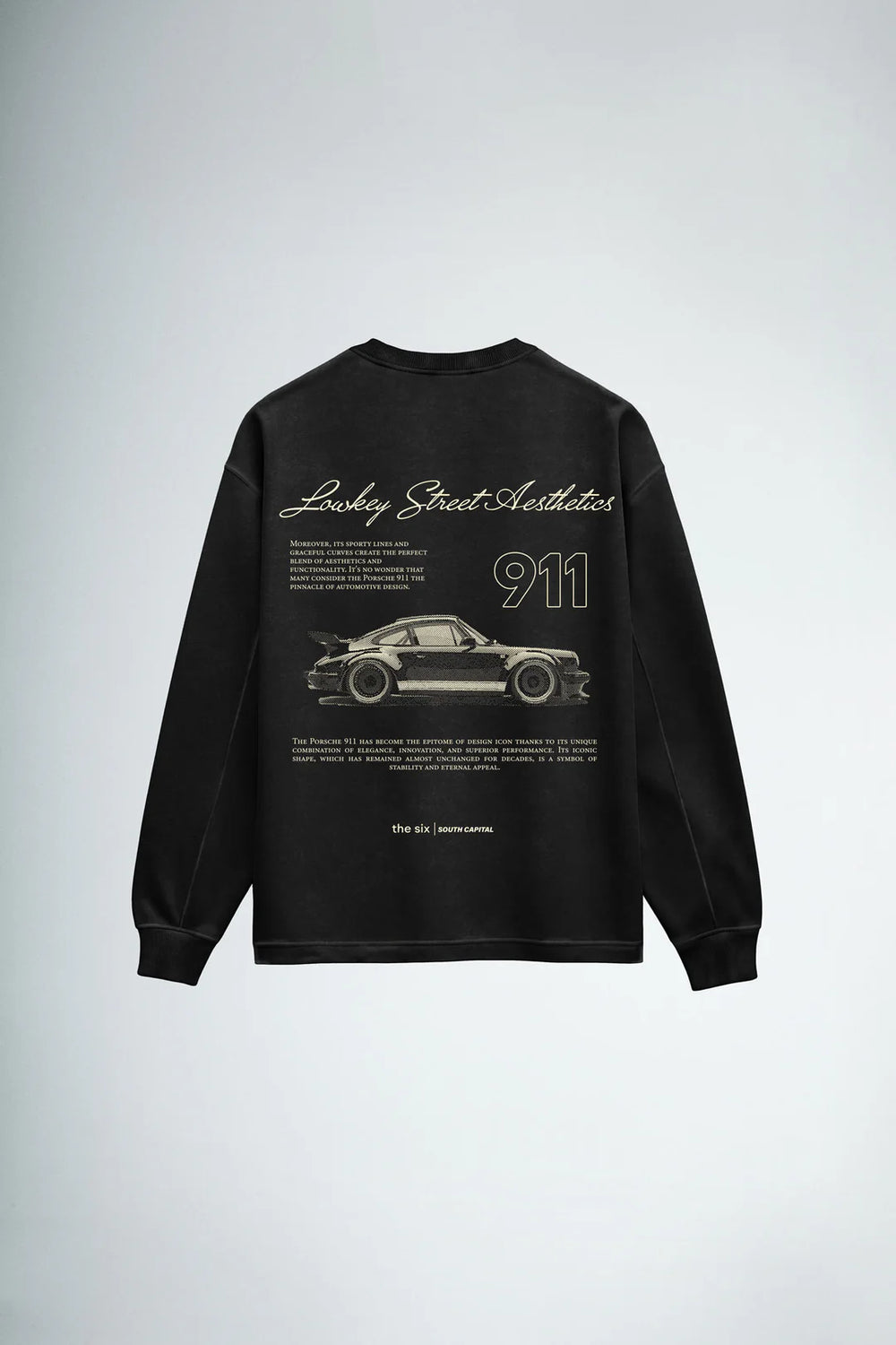 Long sleeve Porsche 350g black grunge