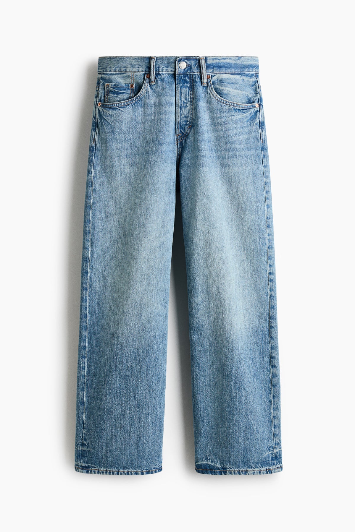 Loose Straight Jeans — Light Denim Blue