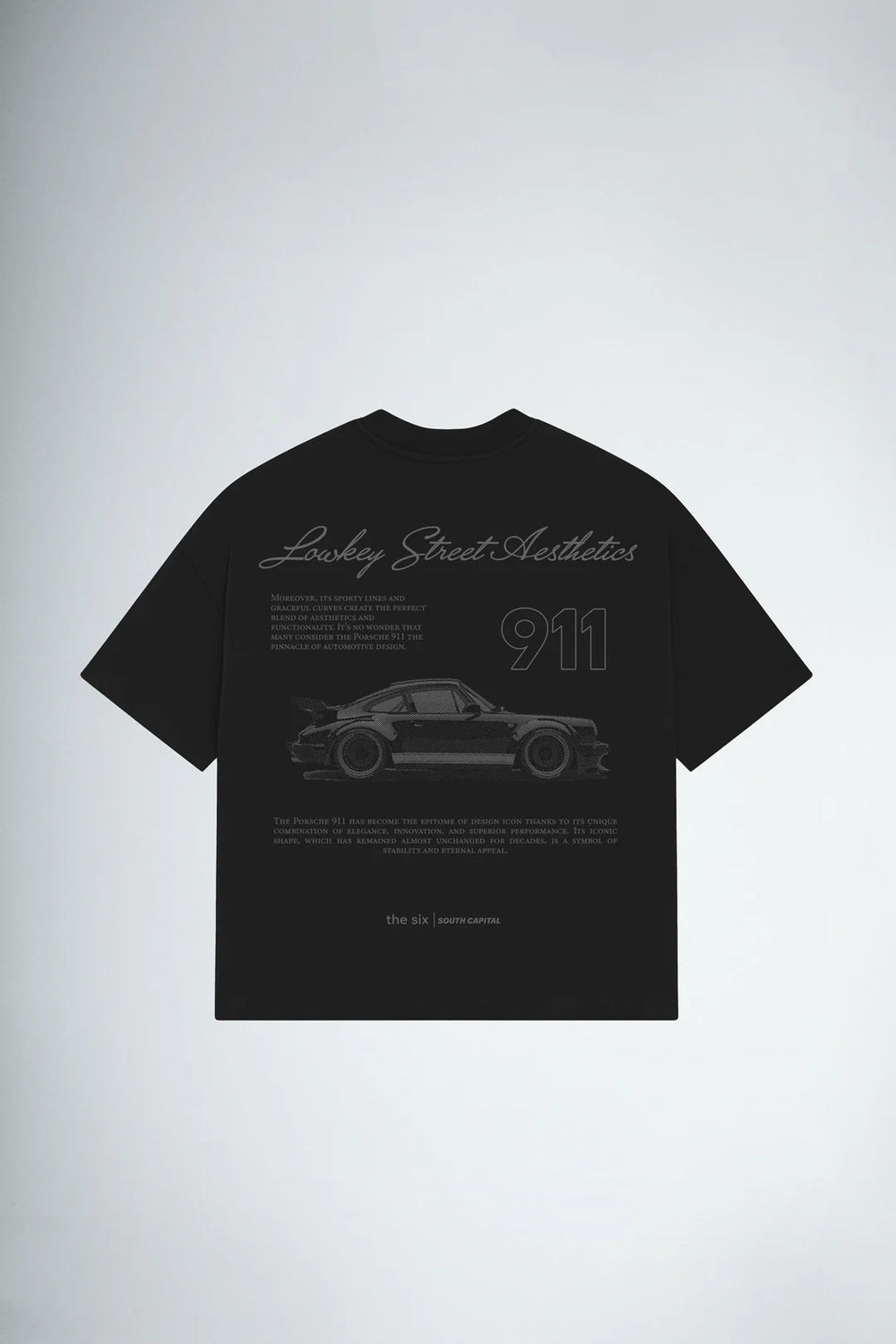 T-shirt Black Porsche LSA GEN2 · 240 GSM · Oversized Fit