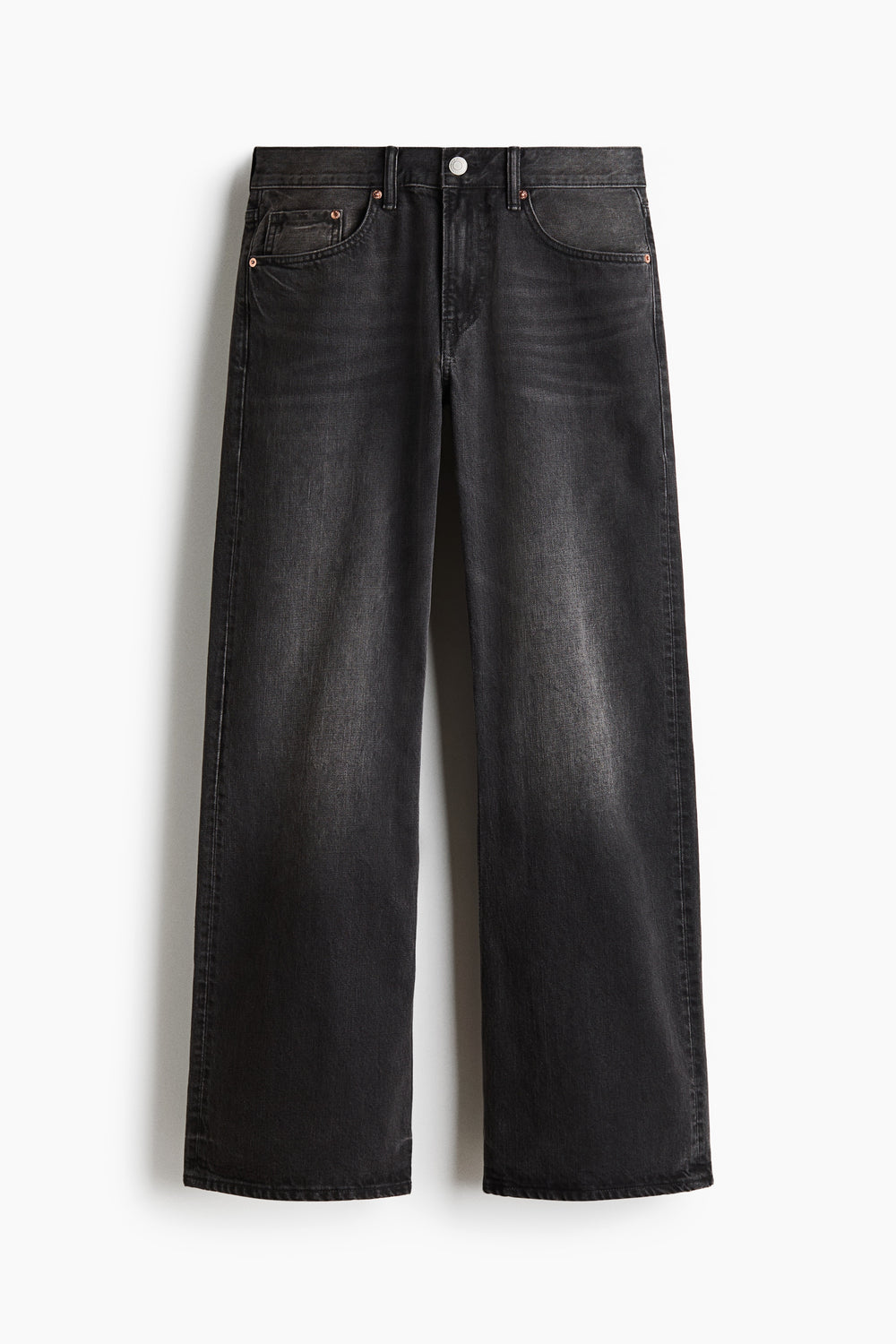 Relaxed Bootcut Jeans — Denim Black